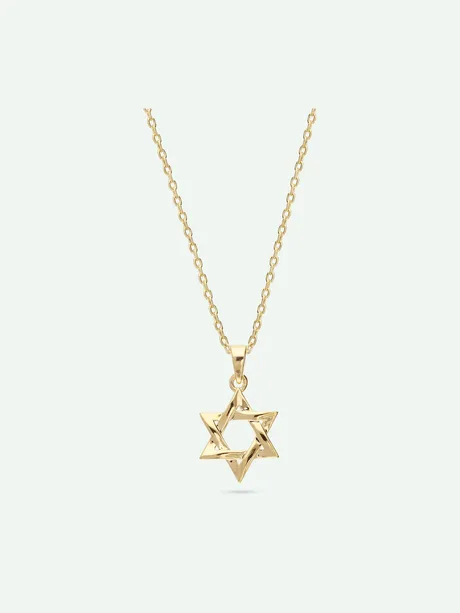 שרשרת תליון מגן דוד ציפוי זהב