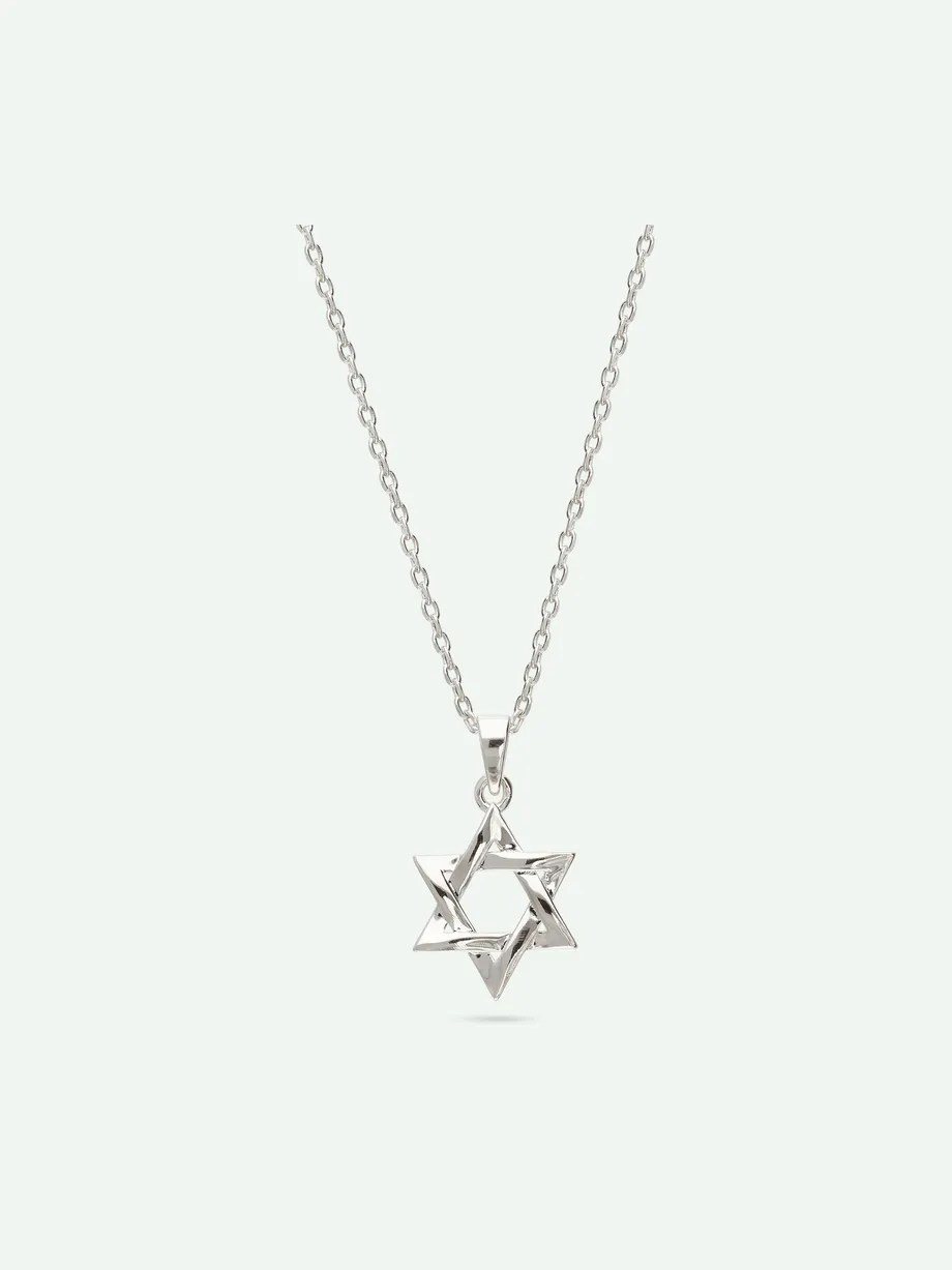 שרשרת תליון מגן דוד כסף 925