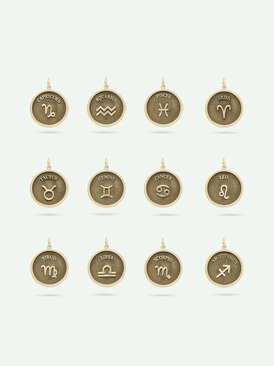 שרשרת תליון מזלות ציפוי זהב
