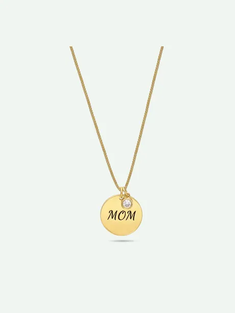 שרשרת MOM בציפוי זהב בתוספת צ׳ארמים