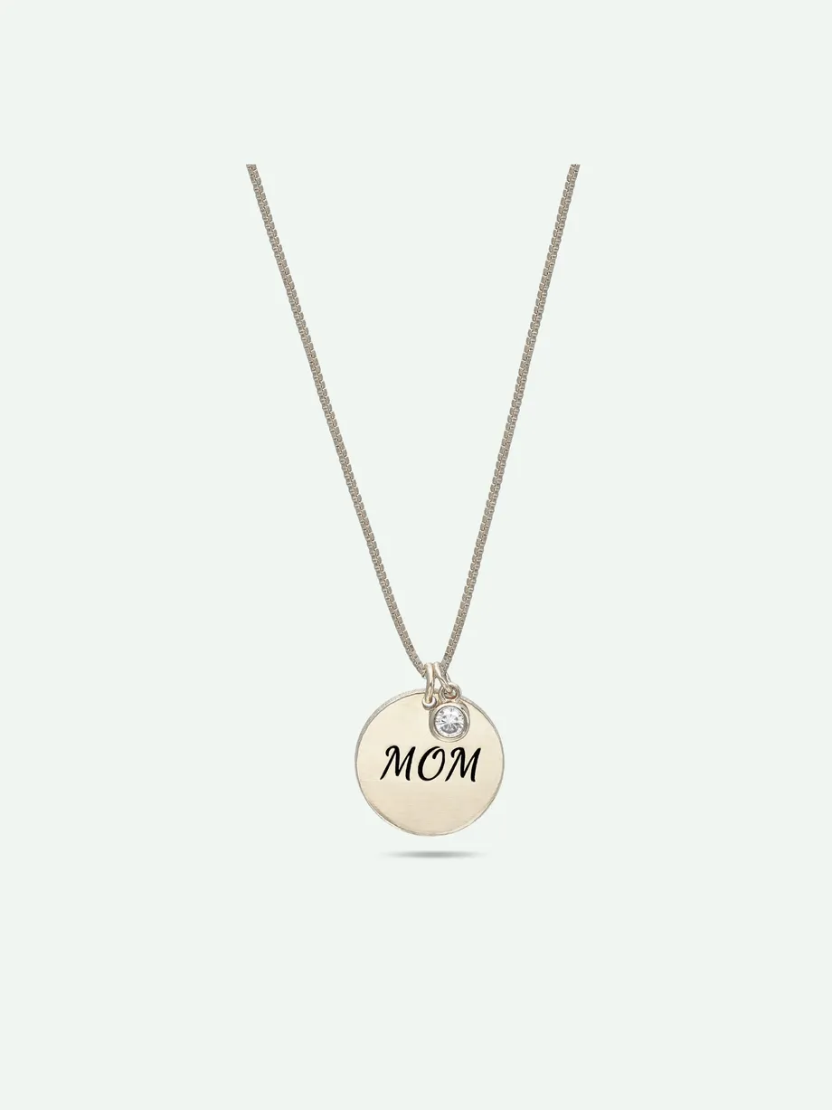 שרשרת MOM כסף 925 בציפוי רודיום בתוספת צ׳ארמים