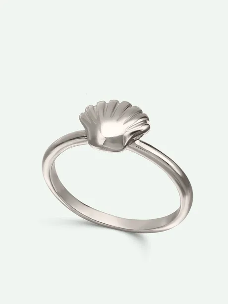 טבעת כסף 925 בצורת צדף