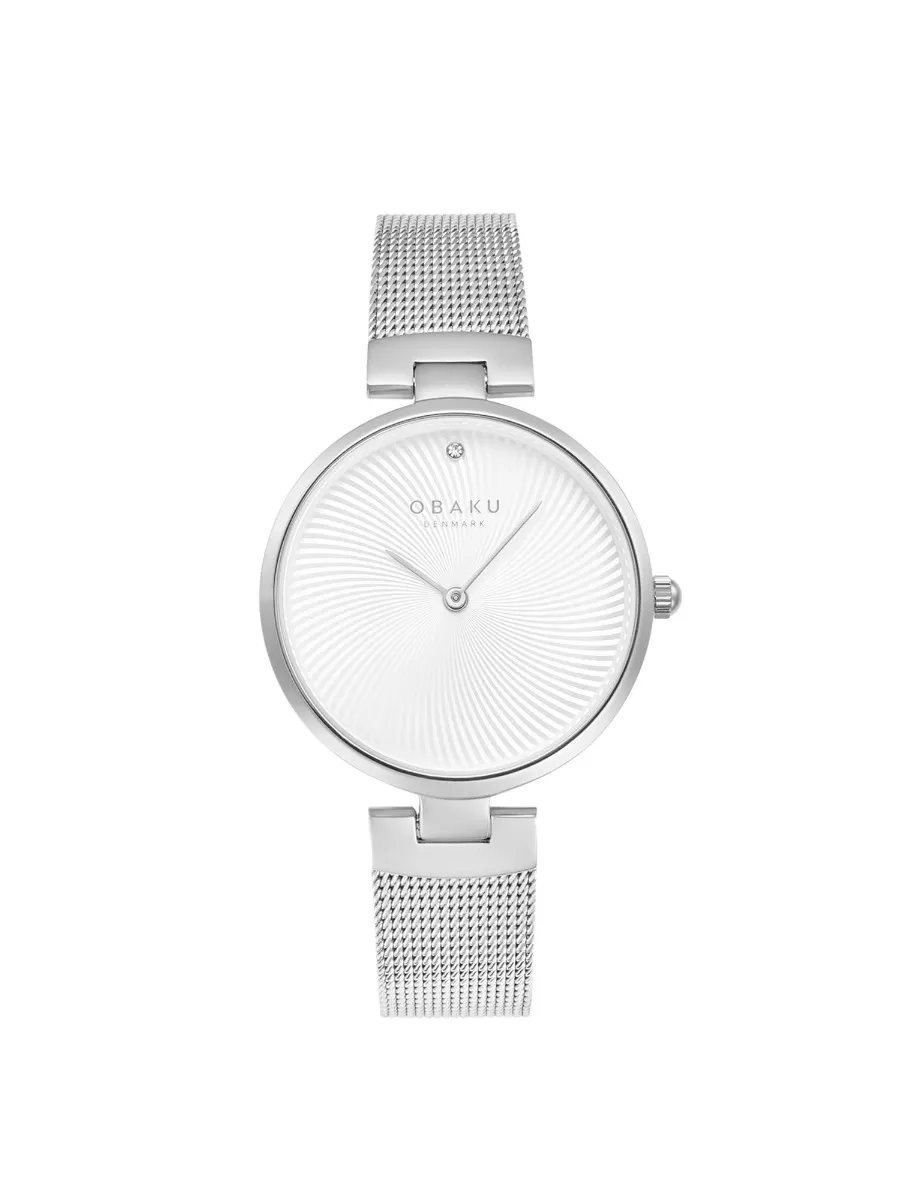 שעון OBAKU לאישה DIAMANT STEEL עם שיבוץ יהלום
