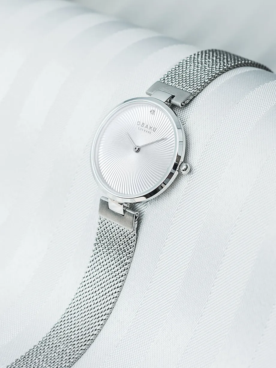 שעון OBAKU לאישה DIAMANT STEEL עם שיבוץ יהלום — תצלום נוסף