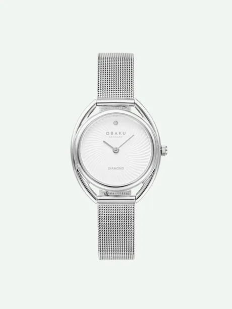 שעון OBAKU לאישה JUVEL STEEL עם שיבוץ יהלום