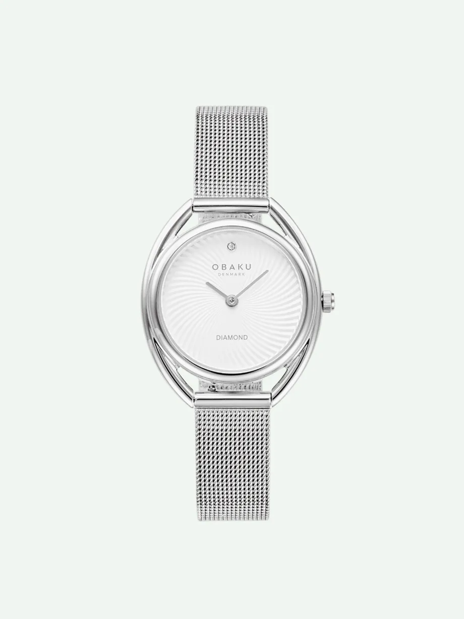 שעון OBAKU לאישה JUVEL STEEL עם שיבוץ יהלום